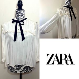 Pussy Bow Peasant Blouse